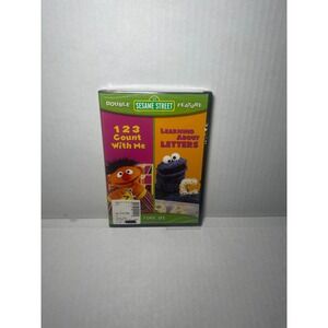 Sesame Street Double Feature DVD 123 Count With Me Learning About Letters New